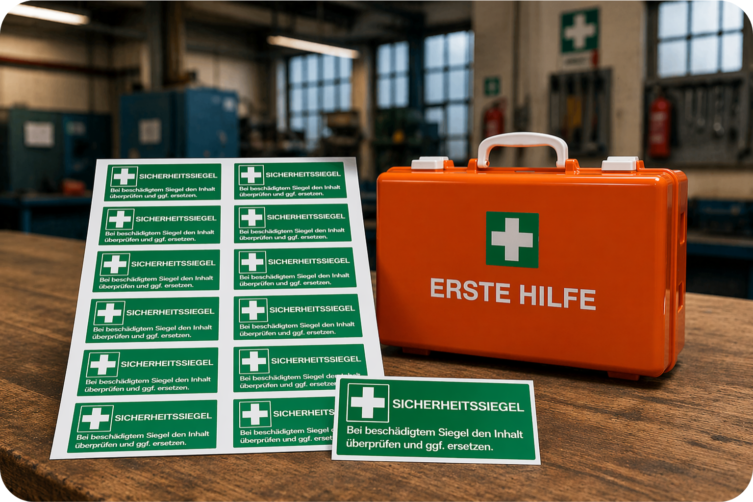 Siegelmarken für Verbandkästen 12 Stück (6003)