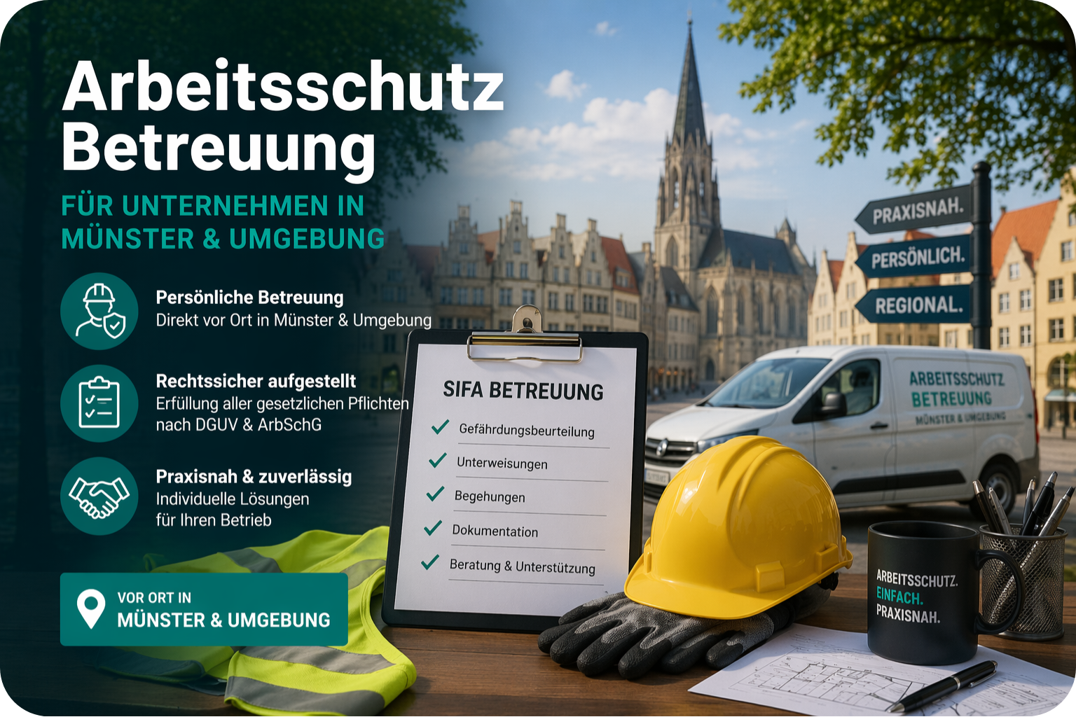 Arbeitsschutz Betreuung Basis für Unternehmen in Münster & Umgebung (6007) 